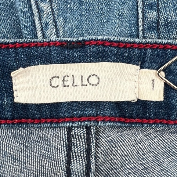 Cello Mid Rise Hilo Raw Hem Cropped Skinny Jeans Size 1 Junior's - Picture 2 of 5